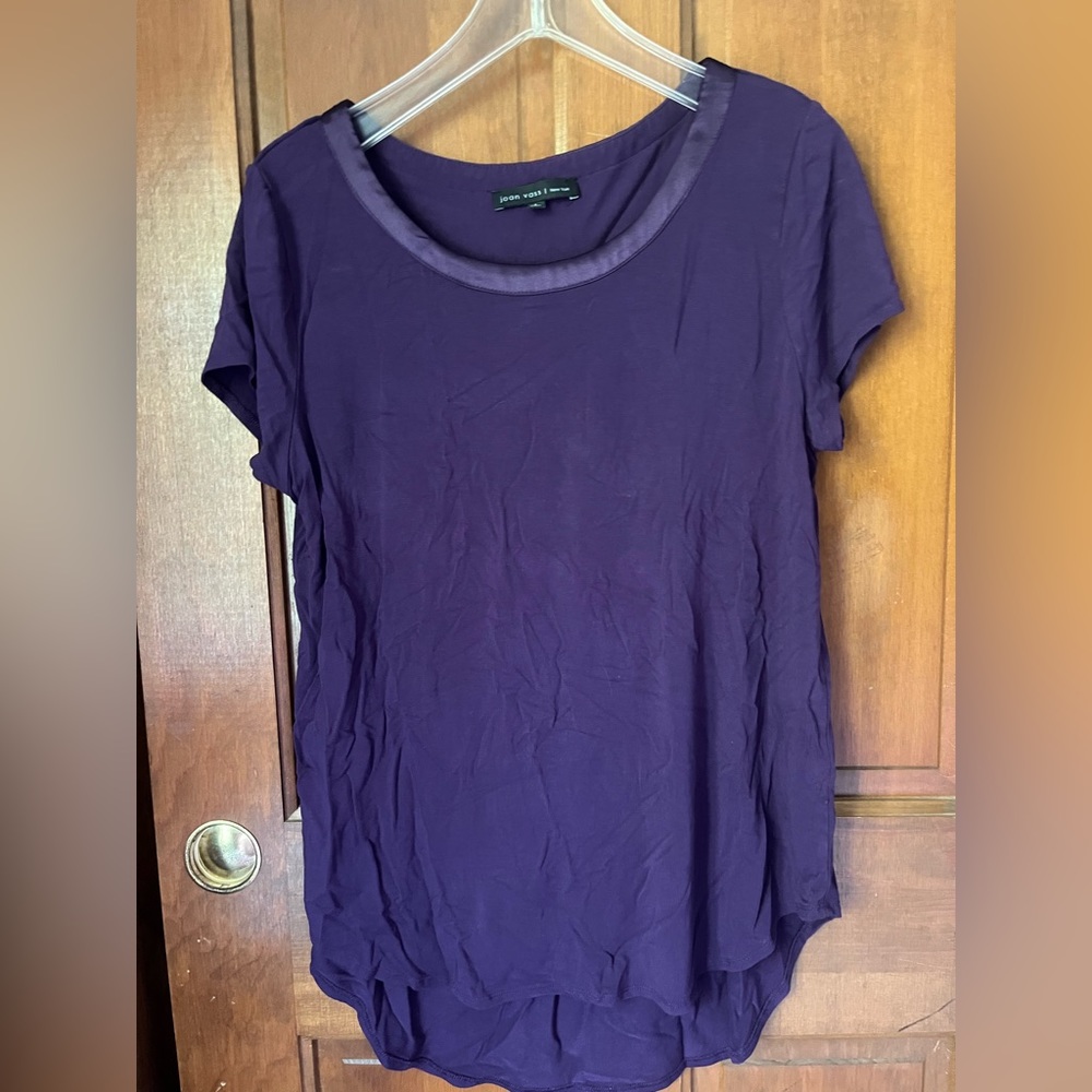 Joan Voss purple top ready for any occasion